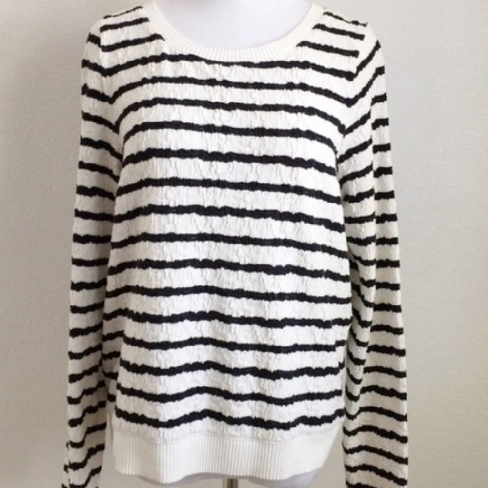Anthropologie Postmark Walkwrite Texture Sweater L